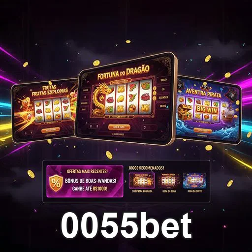 Imagem do site 0055bet com destaque para apostas esportivas e cassino online na página inicial